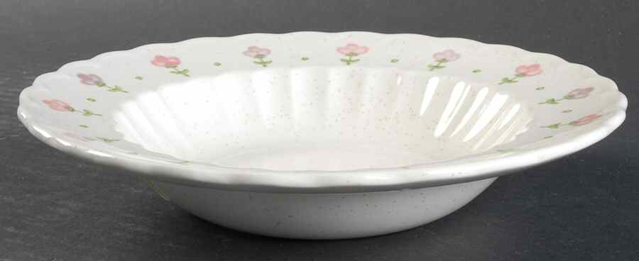 Pink Lady Rim Soup Bowl by Metlox - Poppytrail - Vernon-1