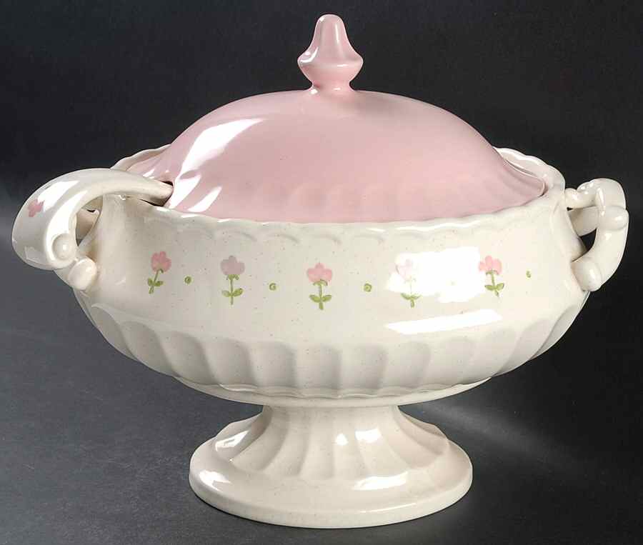 Pink Lady Tureen & Lid w/Ladle by Metlox - Poppytrail - Vernon-1