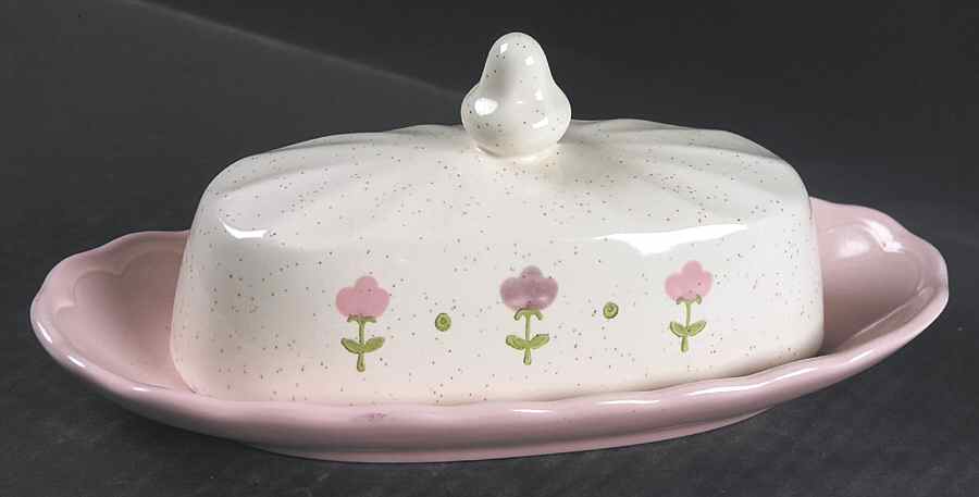 Pink Lady 1/4 Lb Covered Butter by Metlox - Poppytrail - Vernon-1