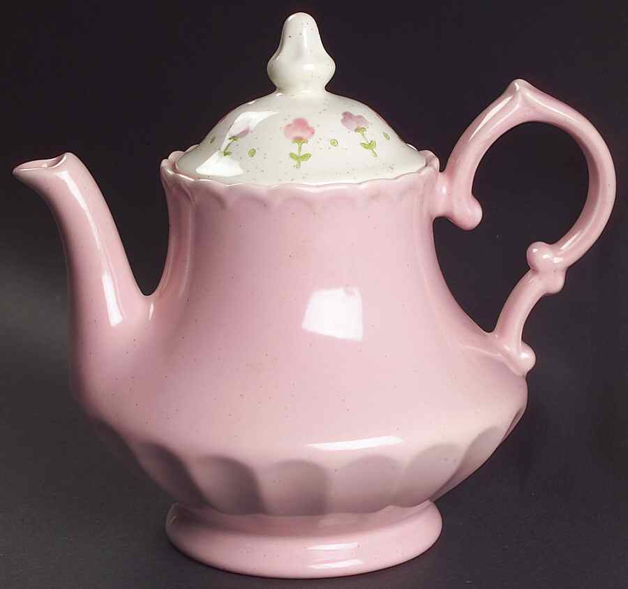 Pink Lady Teapot & Lid by Metlox - Poppytrail - Vernon-1