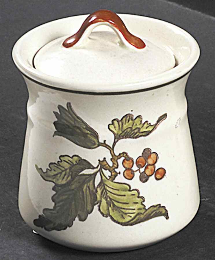 Pomegranite Sugar Bowl & Lid by Metlox - Poppytrail - Vernon-1