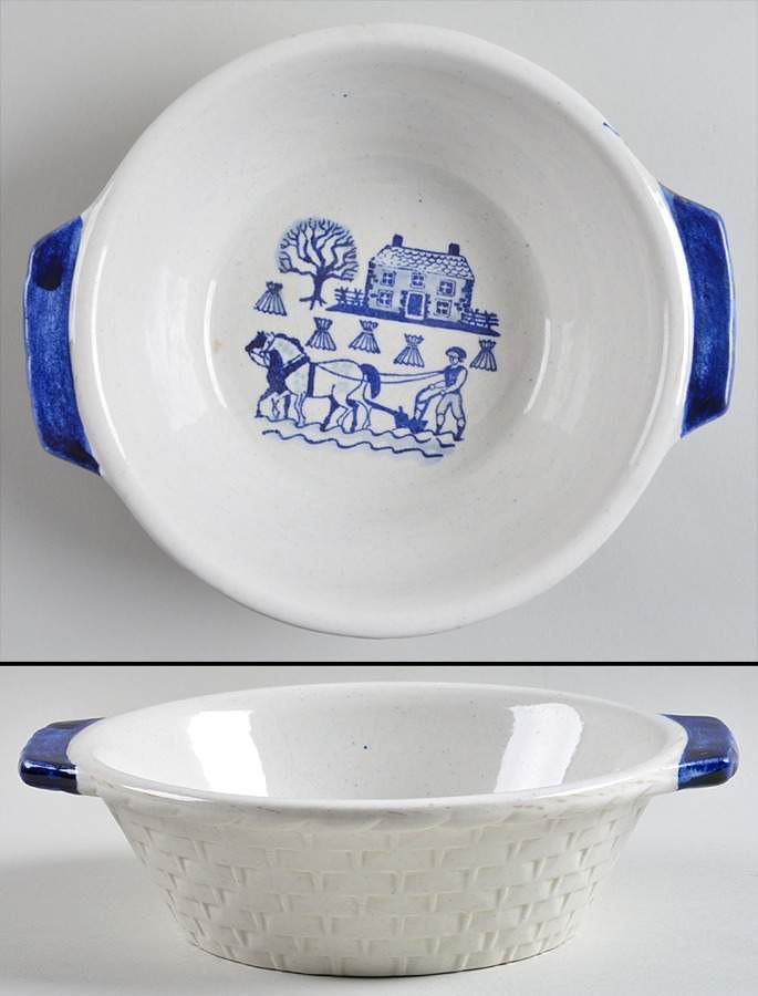 Provincial Blue 8" Round Vegetable Bowl by Metlox - Poppytrail - Vernon-1
