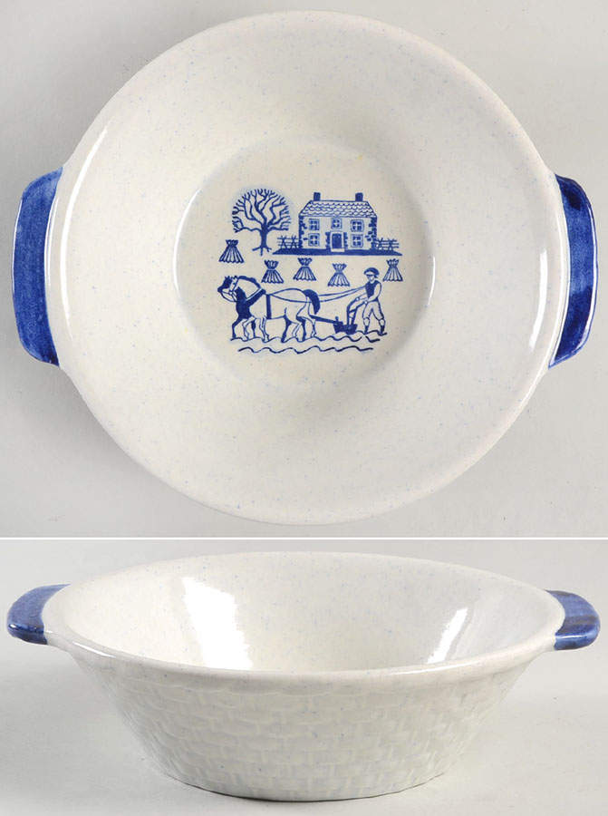 Provincial Blue 9" Round Vegetable Bowl by Metlox - Poppytrail - Vernon-1
