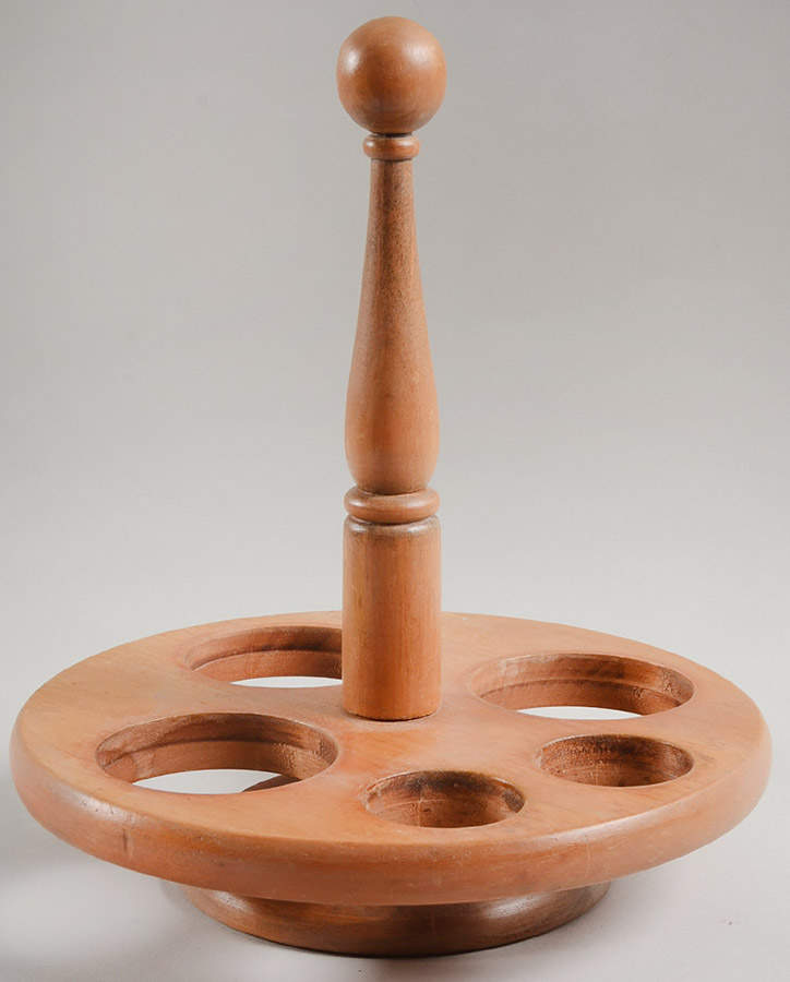 Provincial Blue Wood Base for Condiment Set by Metlox - Poppytrail - Vernon-1