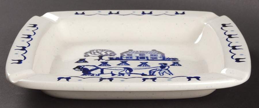 Provincial Blue 8" Square Ashtray by Metlox - Poppytrail - Vernon-1