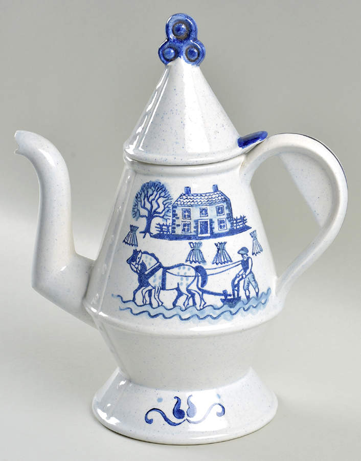 Provincial Blue Coffee Pot & Lid by Metlox - Poppytrail - Vernon-1