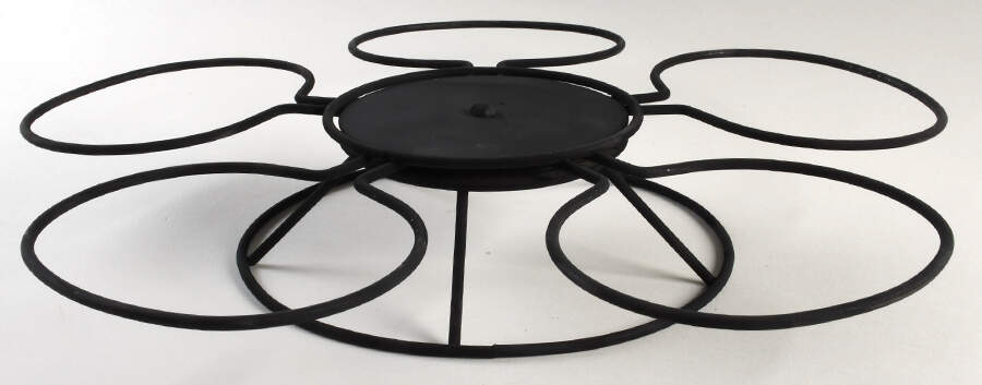 Provincial Blue Lazy Susan 13 Piece Metal Stand Only by Metlox - Poppytrail - Vernon-1