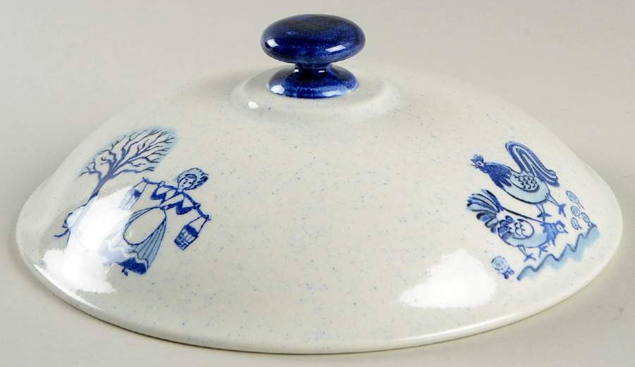 Provincial Blue Lid for Round Vegetable by Metlox - Poppytrail - Vernon-1