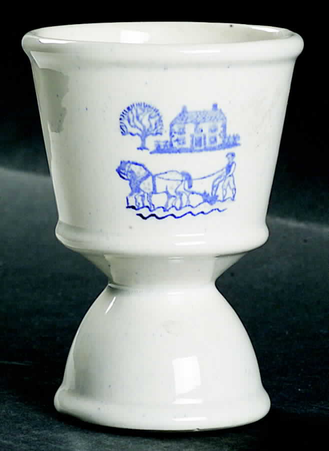 Provincial Blue Double Egg Cup by Metlox - Poppytrail - Vernon-1