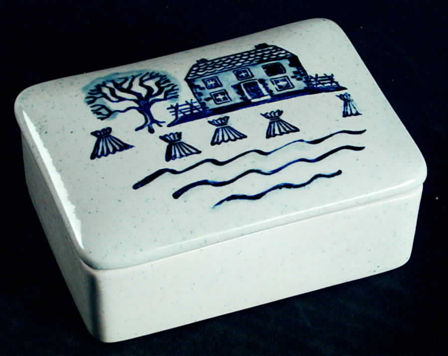 Provincial Blue Cigarette Box & Lid by Metlox - Poppytrail - Vernon-1