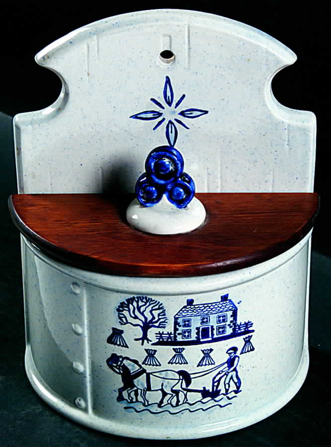 Provincial Blue Salt Box & Lid by Metlox - Poppytrail - Vernon-1