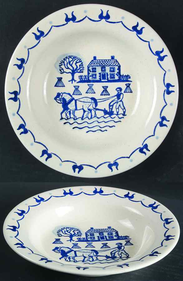 Provincial Blue Rim Soup Bowl by Metlox - Poppytrail - Vernon-1