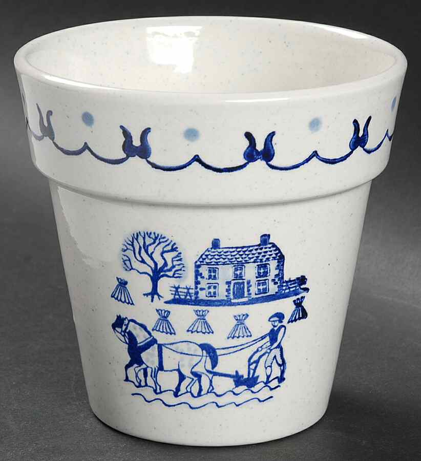 Provincial Blue 4" Flower Pot by Metlox - Poppytrail - Vernon-1