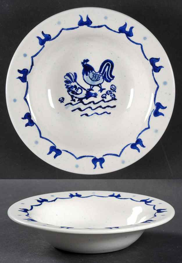 Provincial Blue Rim Fruit/Dessert (Sauce) Bowl by Metlox - Poppytrail - Vernon-1