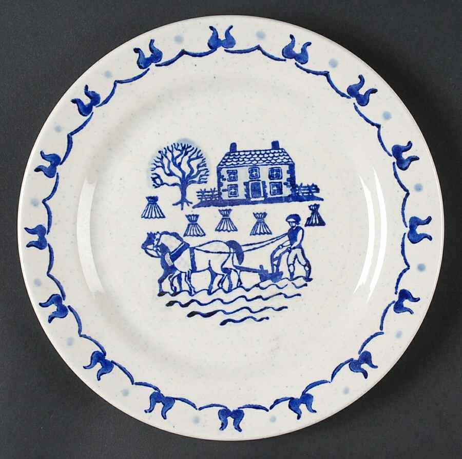 Provincial Blue Luncheon Plate by Metlox - Poppytrail - Vernon-1