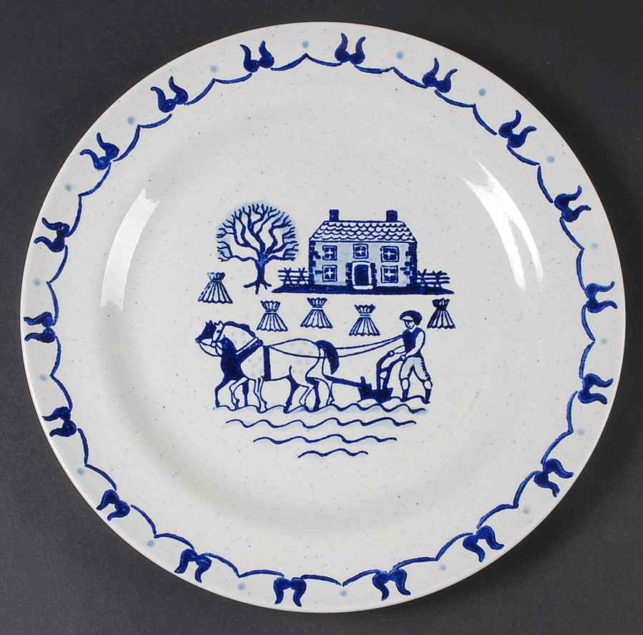 Provincial Blue 12" Chop Plate (Round Platter) by Metlox - Poppytrail - Vernon-1