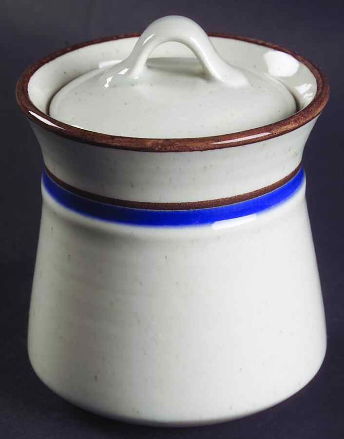 Primary Blue Sugar Bowl & Lid by Metlox - Poppytrail - Vernon-1