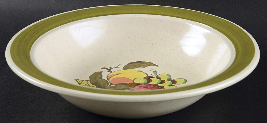 Provincial Fruit Green Round Vegetable No Lid by Metlox - Poppytrail - Vernon-1