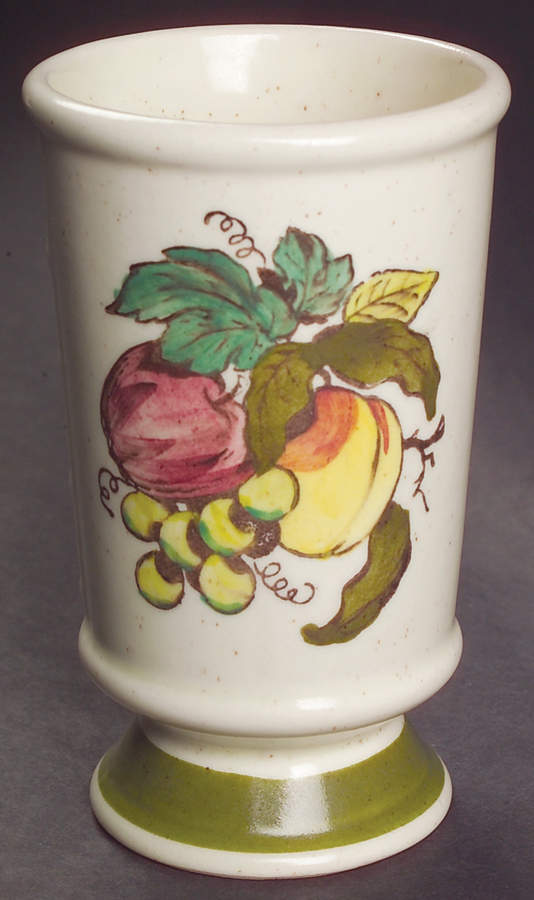Provincial Fruit Green Tall China Tumbler by Metlox - Poppytrail - Vernon-1