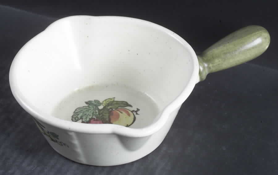 Provincial Fruit Green Gravy Boat by Metlox - Poppytrail - Vernon-1