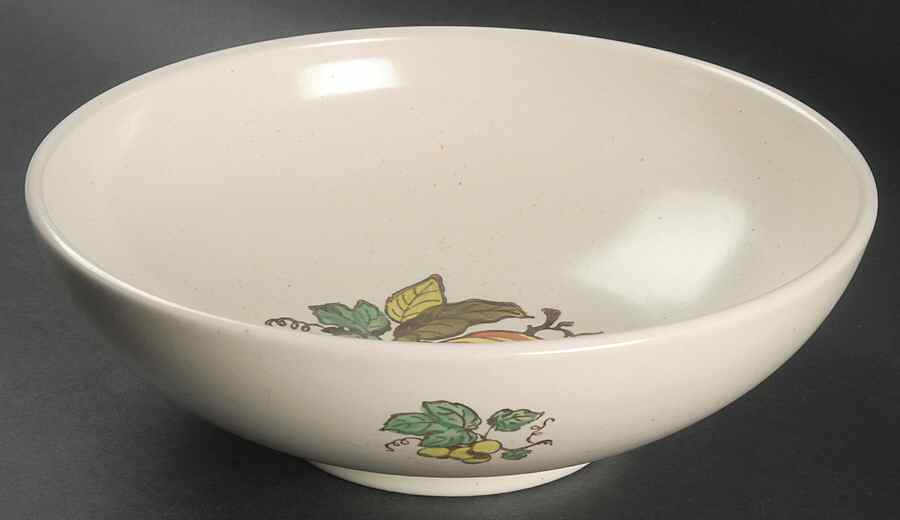 Provincial Fruit Green 11" Large Salad Serving Bowl by Metlox - Poppytrail - Vernon-1