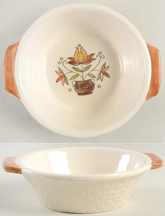 Provincial Flower 8" Round Vegetable Bowl by Metlox - Poppytrail - Vernon-1