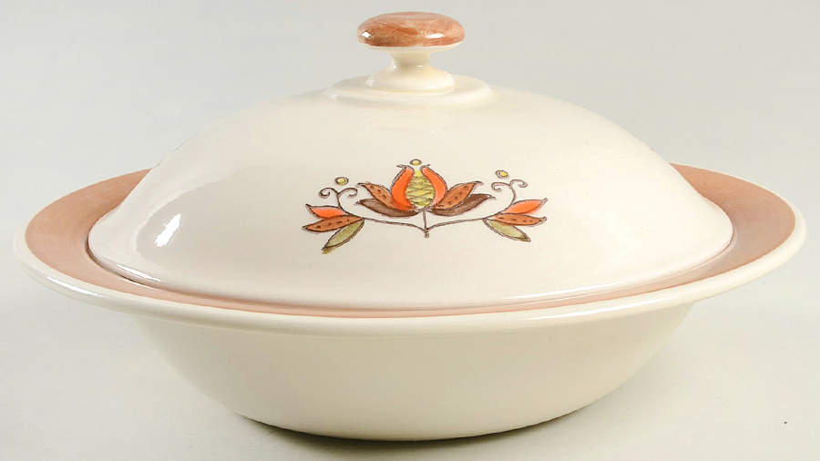 Provincial Flower Round Covered Vegetable by Metlox - Poppytrail - Vernon-1