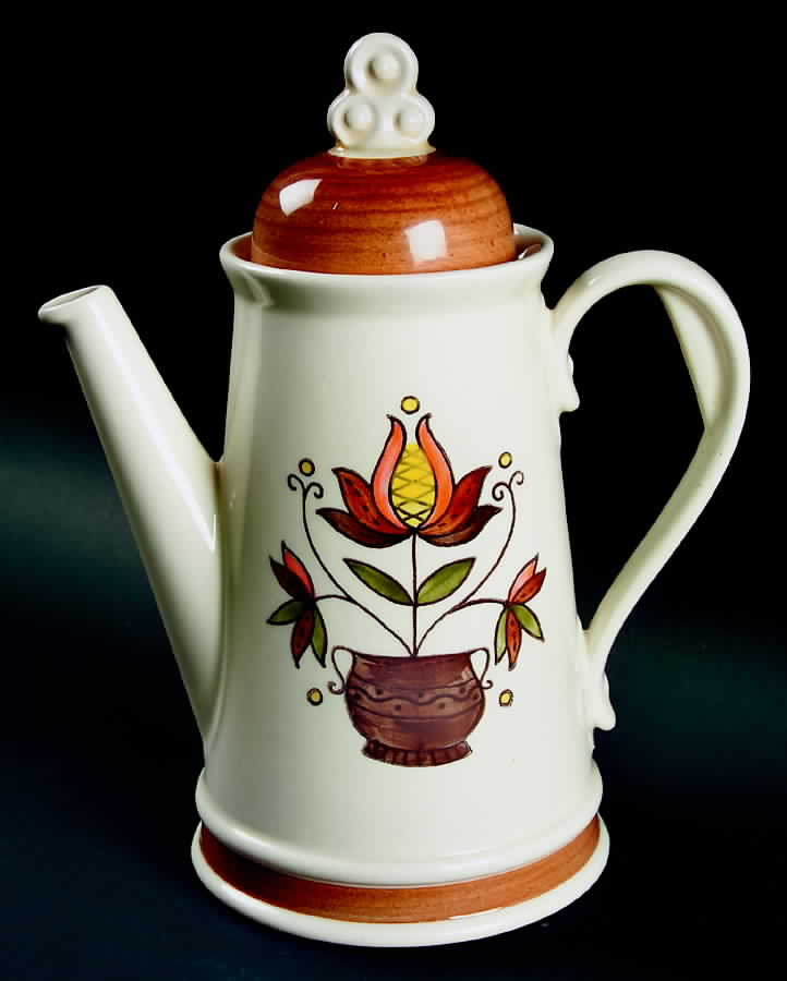 Provincial Flower Coffee Pot & Lid by Metlox - Poppytrail - Vernon-1