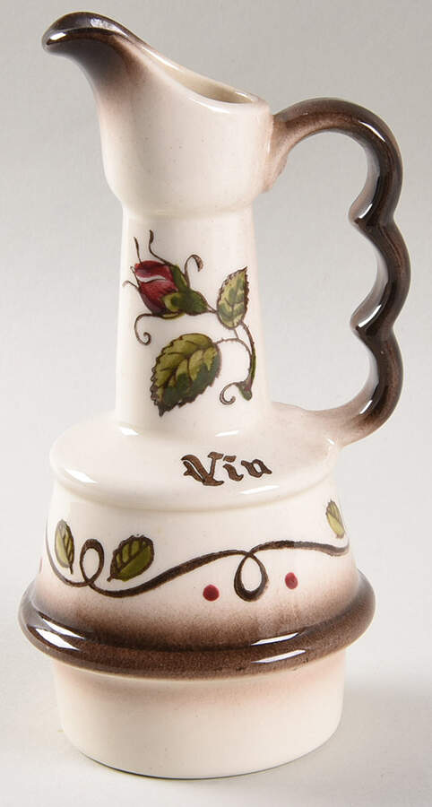 Provincial Rose Vinegar No Stopper for Condiment Set by Metlox - Poppytrail - Vernon-1