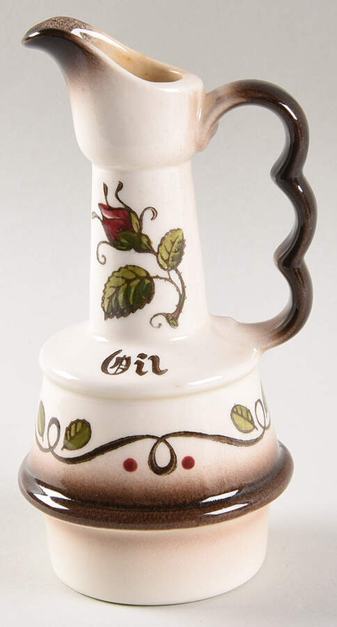 Provincial Rose Oil No Stopper for Condiment Set by Metlox - Poppytrail - Vernon-1