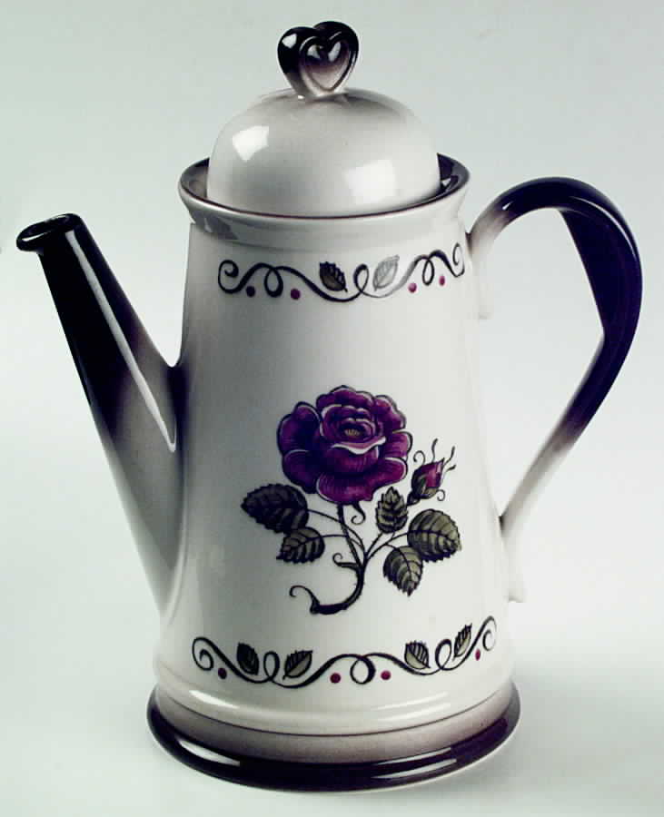 Provincial Rose Coffee Pot & Lid by Metlox - Poppytrail - Vernon-1