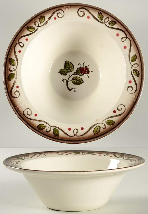 Provincial Rose Rim Cereal Bowl by Metlox - Poppytrail - Vernon-1