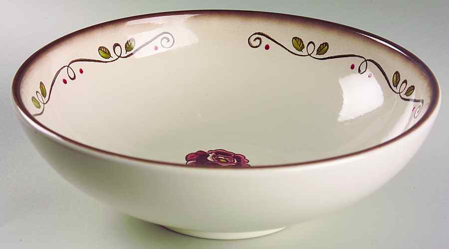 Provincial Rose 11" Large Salad Serving Bowl by Metlox - Poppytrail - Vernon-1