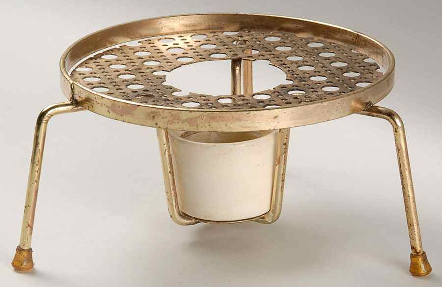 Provincial Rose Warmer Stand No Candle for Kettle Casserole by Metlox - Poppytrail - Vernon-1