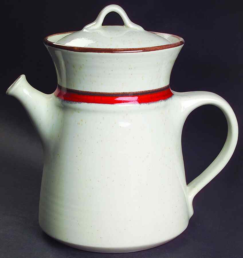 Primary Red Coffee Pot & Lid by Metlox - Poppytrail - Vernon-1
