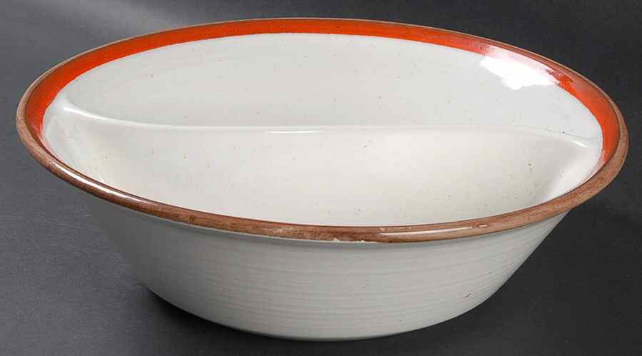 Primary Red 9" Round Divided Vegetable Bowl by Metlox - Poppytrail - Vernon-1