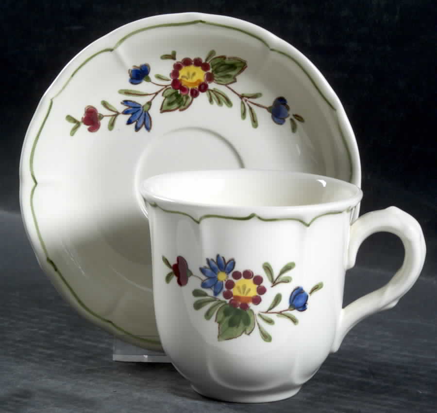 Quail Ridge Flat Cup & Saucer Set by Metlox - Poppytrail - Vernon-1
