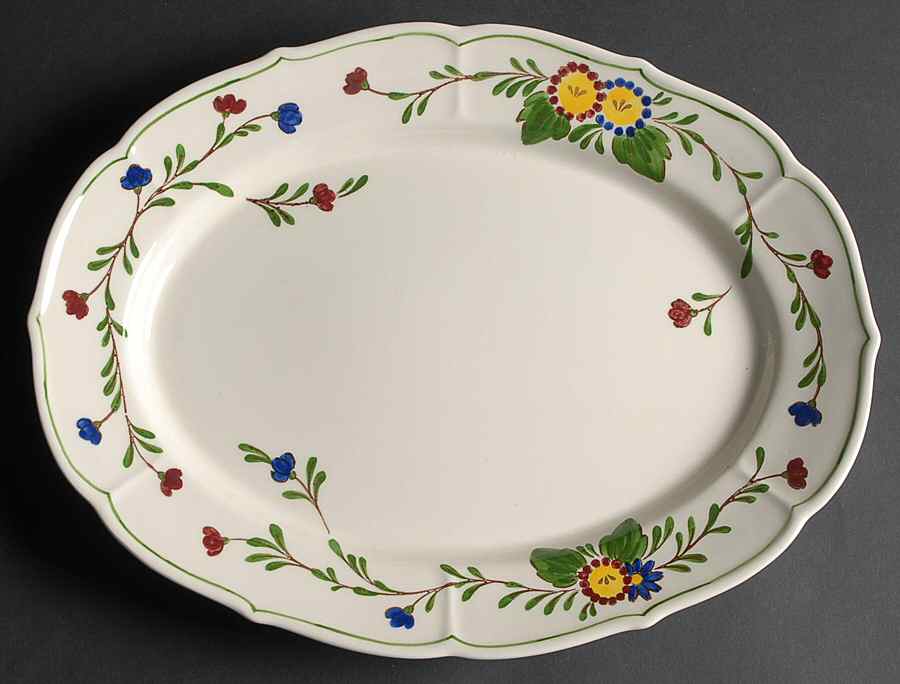 Quail Ridge 14" Oval Serving Platter by Metlox - Poppytrail - Vernon-1
