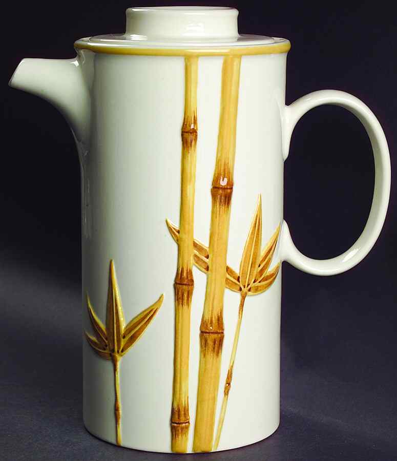 Rattan Coffee Pot & Lid by Metlox - Poppytrail - Vernon-1