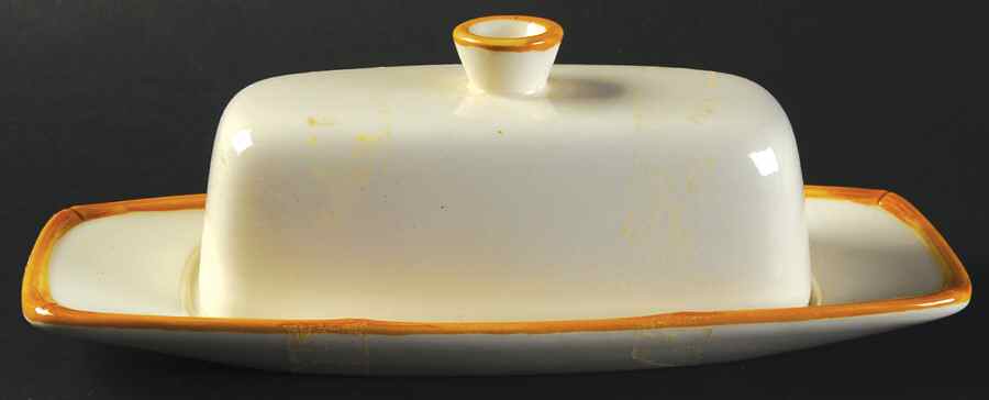 Rattan 1/4 Lb Covered Butter by Metlox - Poppytrail - Vernon-1