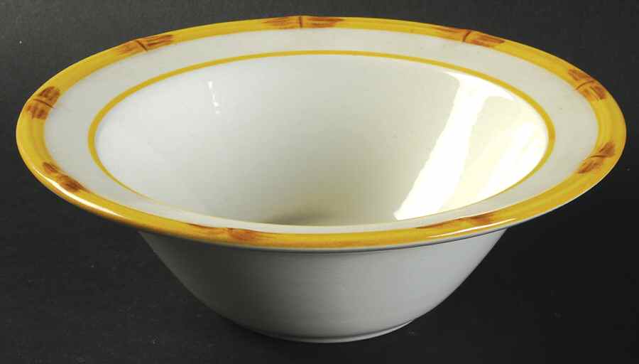 Rattan Rim Cereal Bowl by Metlox - Poppytrail - Vernon-1