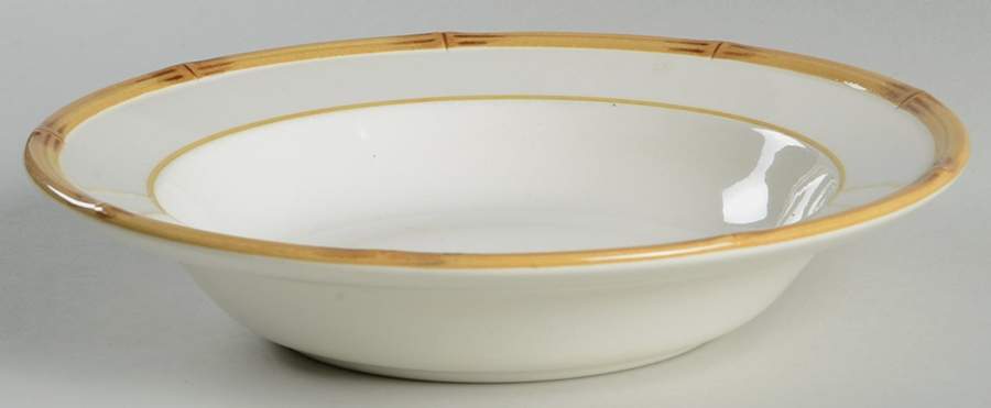 Rattan Rim Soup Bowl by Metlox - Poppytrail - Vernon-1