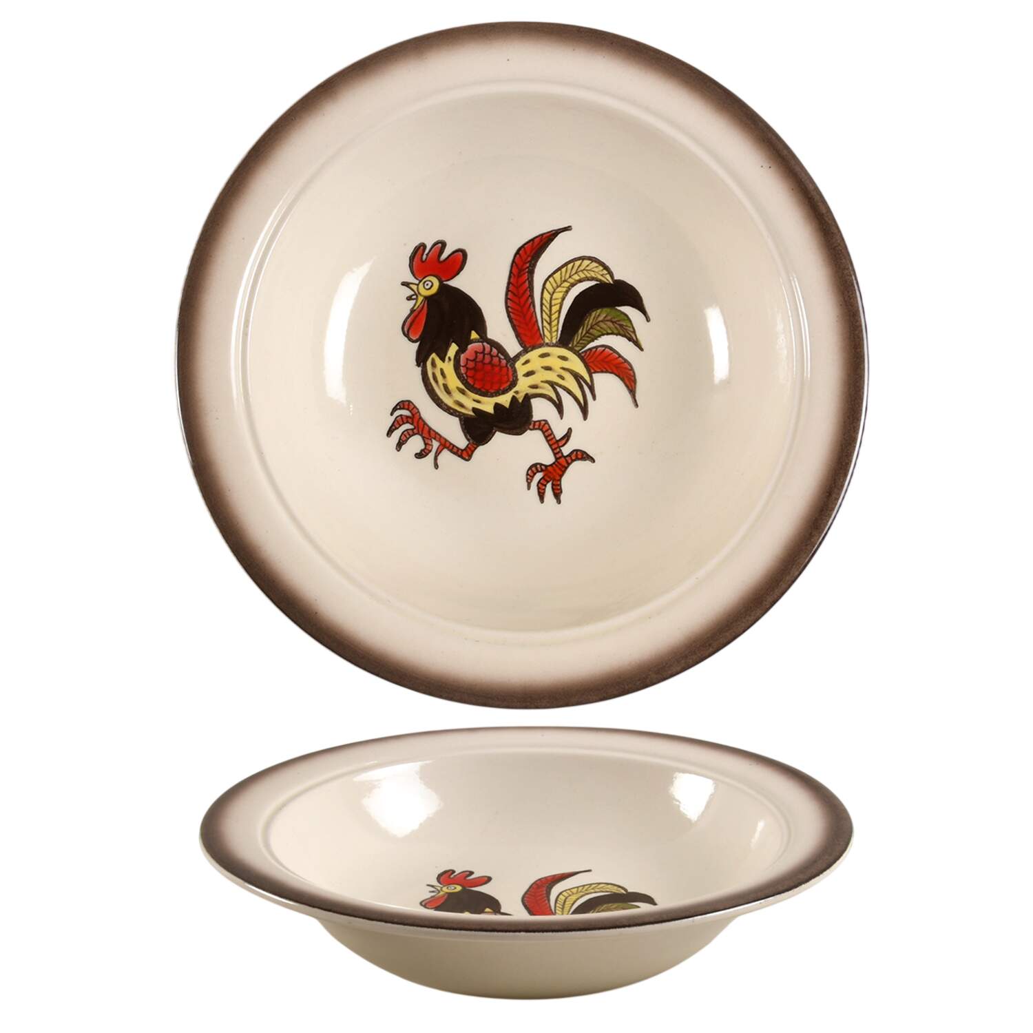 Red Rooster Round Vegetable No Lid by Metlox - Poppytrail - Vernon-1