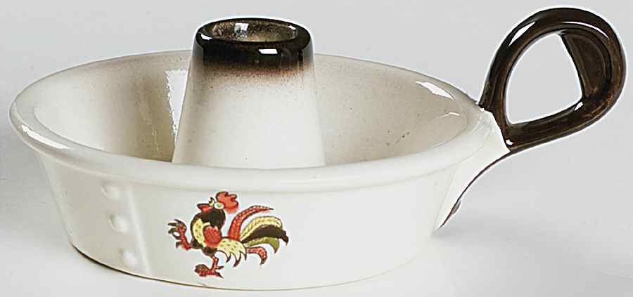 Red Rooster Candleholder by Metlox - Poppytrail - Vernon-1