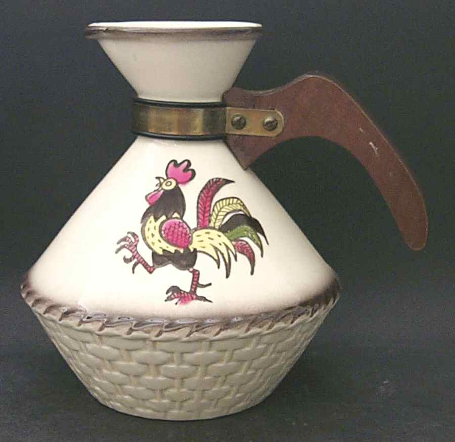 Red Rooster Carafe No Lid by Metlox - Poppytrail - Vernon-1