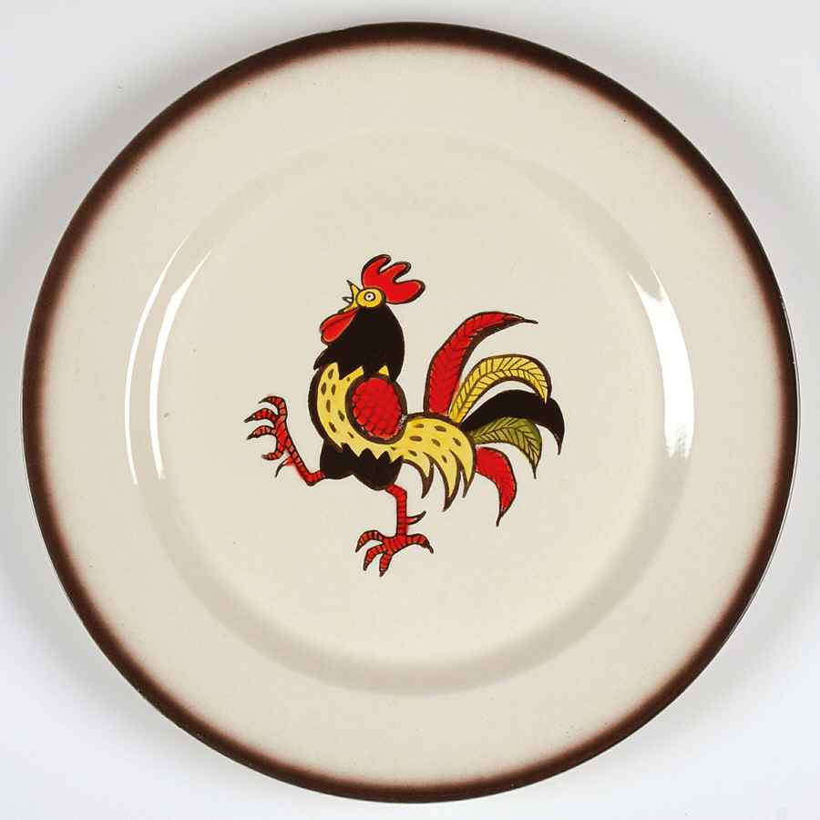 Red Rooster 12" Chop Plate (Round Platter) by Metlox - Poppytrail - Vernon-1