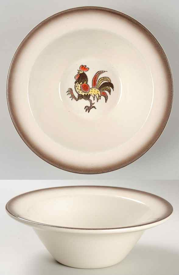 Red Rooster Rim Cereal Bowl by Metlox - Poppytrail - Vernon-1