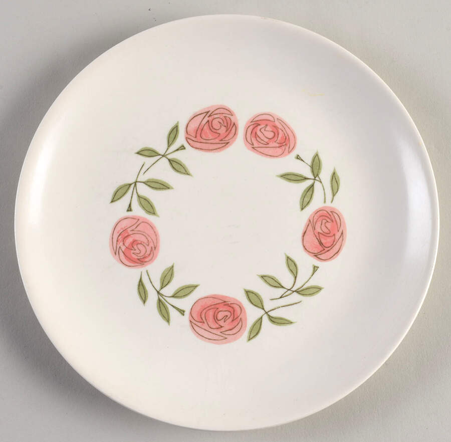 Rose A Day Salad Plate by Metlox - Poppytrail - Vernon-1