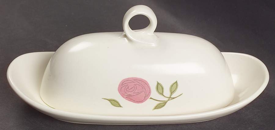 Rose A Day 1/4 Lb Covered Butter by Metlox - Poppytrail - Vernon-1