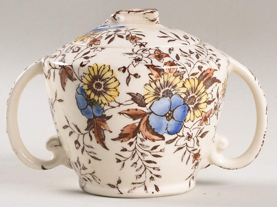 Santa Barbara Sugar Bowl & Lid by Metlox - Poppytrail - Vernon-1